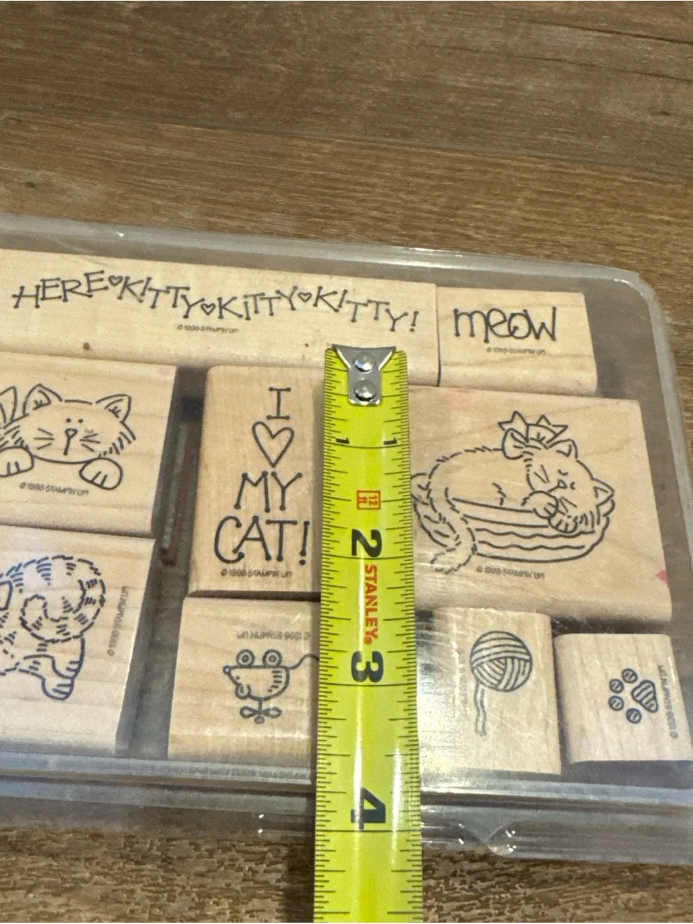 STAMPIN UP Meow Meow 9 Rubber Stamps Cats Sleeping Love - NEW